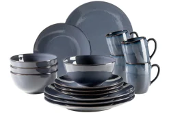 Die moderne Hausfrau Geschirr-Set, Keramik Ossia Sand, Hellblau