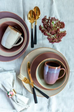 Die moderne Hausfrau Geschirr-Set, Keramik Ossia Sand, Hellblau