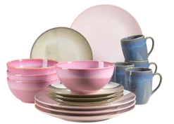 Die moderne Hausfrau Geschirr-Set, Keramik Ossia Sand, Hellblau