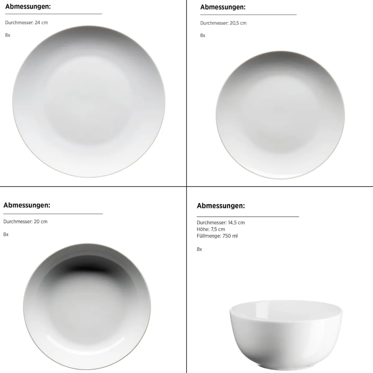 Die moderne Hausfrau Geschirr-Set, Porzellan Barca