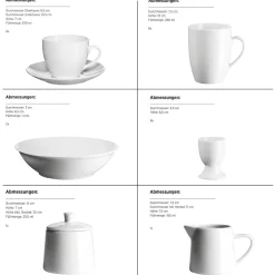 Die moderne Hausfrau Geschirr-Set, Porzellan Barca