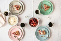 Die moderne Hausfrau Geschirr-Set, Porzellan Kitchen Time II Rosa, Blau, Grün, Beige