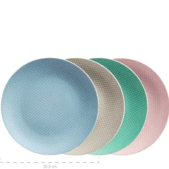 Die moderne Hausfrau Geschirr-Set, Porzellan Kitchen Time II Rosa, Blau, Grün, Beige