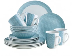 Die moderne Hausfrau Geschirr-Set, Porzellan Kitchen Time II Blau
