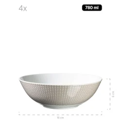 Die moderne Hausfrau Geschirr-Set, Porzellan Kitchen Time II Beige