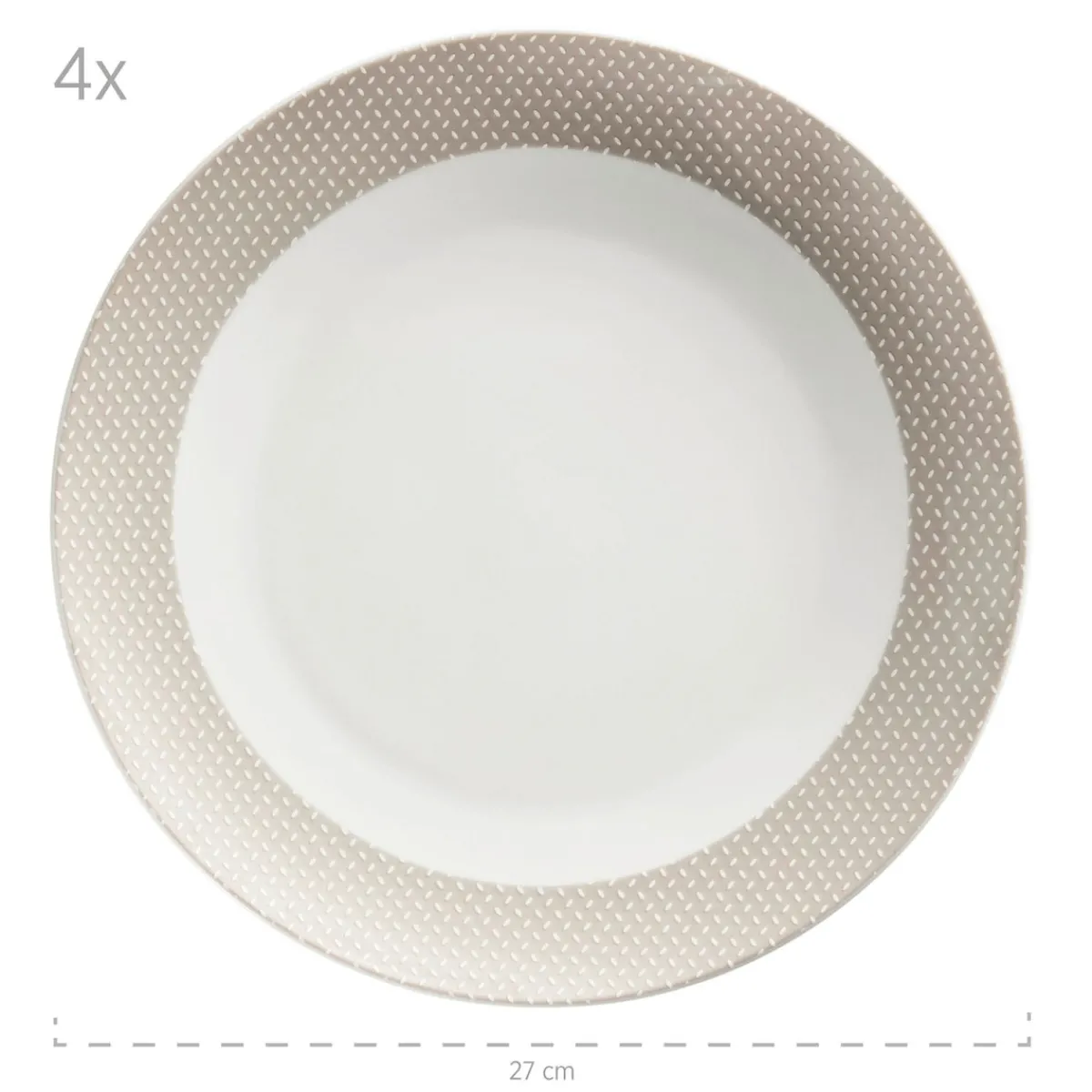 Die moderne Hausfrau Geschirr-Set, Porzellan Kitchen Time II Beige