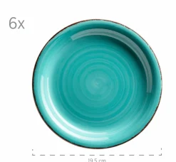 Die moderne Hausfrau Geschirr-Set, Steingut Lumaca Laguna