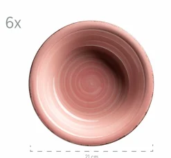 Die moderne Hausfrau Geschirr-Set, Steingut Lumaca Koralle