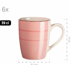 Die moderne Hausfrau Geschirr-Set, Steingut Lumaca Koralle