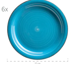 Die moderne Hausfrau Geschirr-Set, Steingut Lumaca Dunkelblau