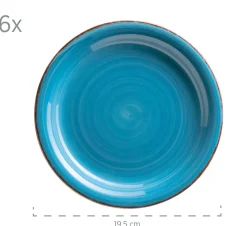 Die moderne Hausfrau Geschirr-Set, Steingut Lumaca Dunkelblau