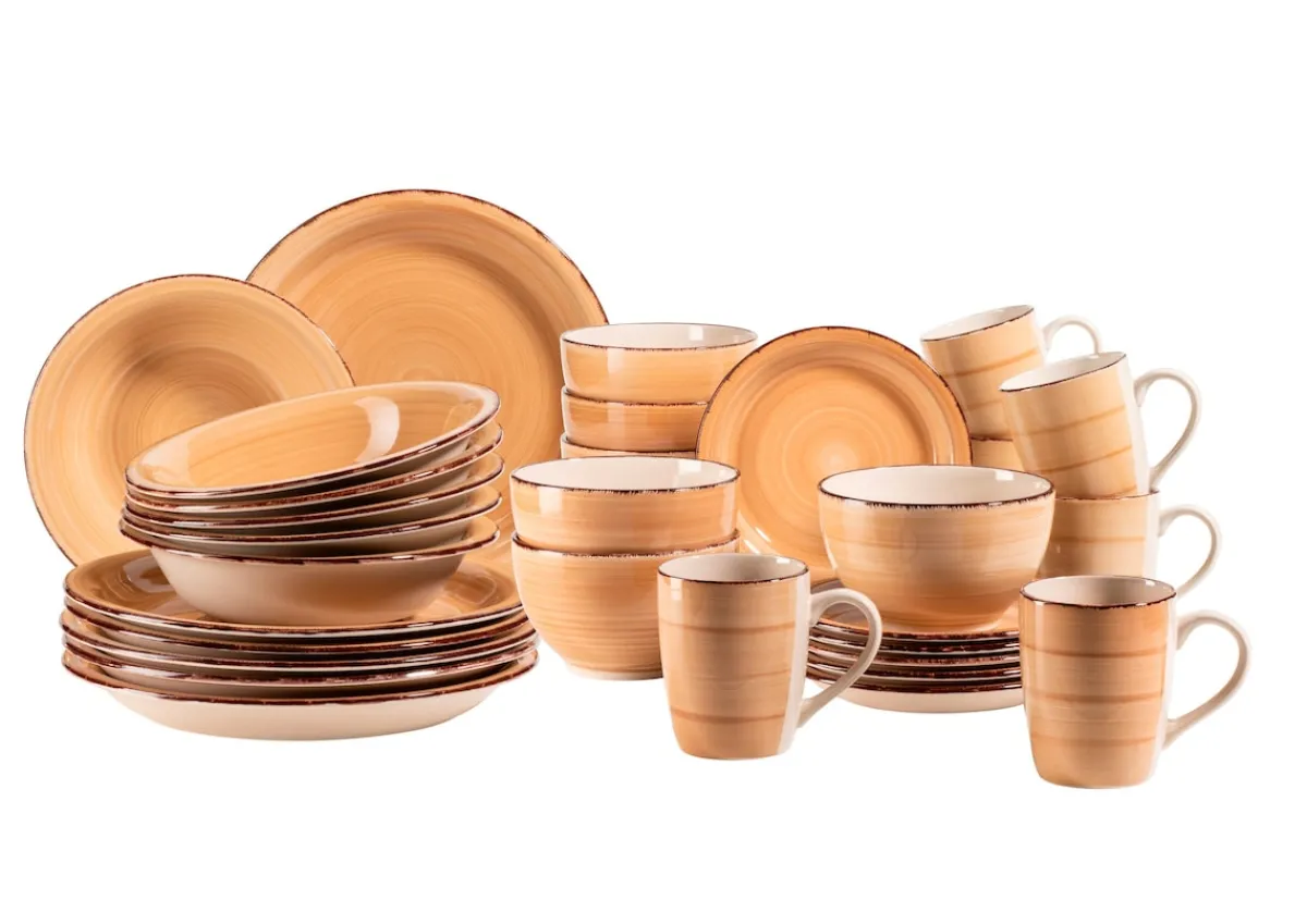 Die moderne Hausfrau Geschirr-Set, Steingut Lumaca Dunkelblau