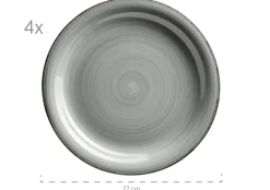 Die moderne Hausfrau Geschirr-Set, Steingut Lumaca Blau /Hellblau /Rosa/Grün