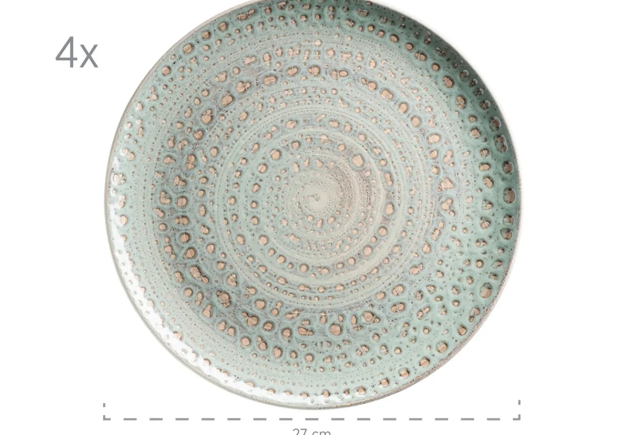 Die moderne Hausfrau Geschirr-Set, Steingut Spicy Market Grün