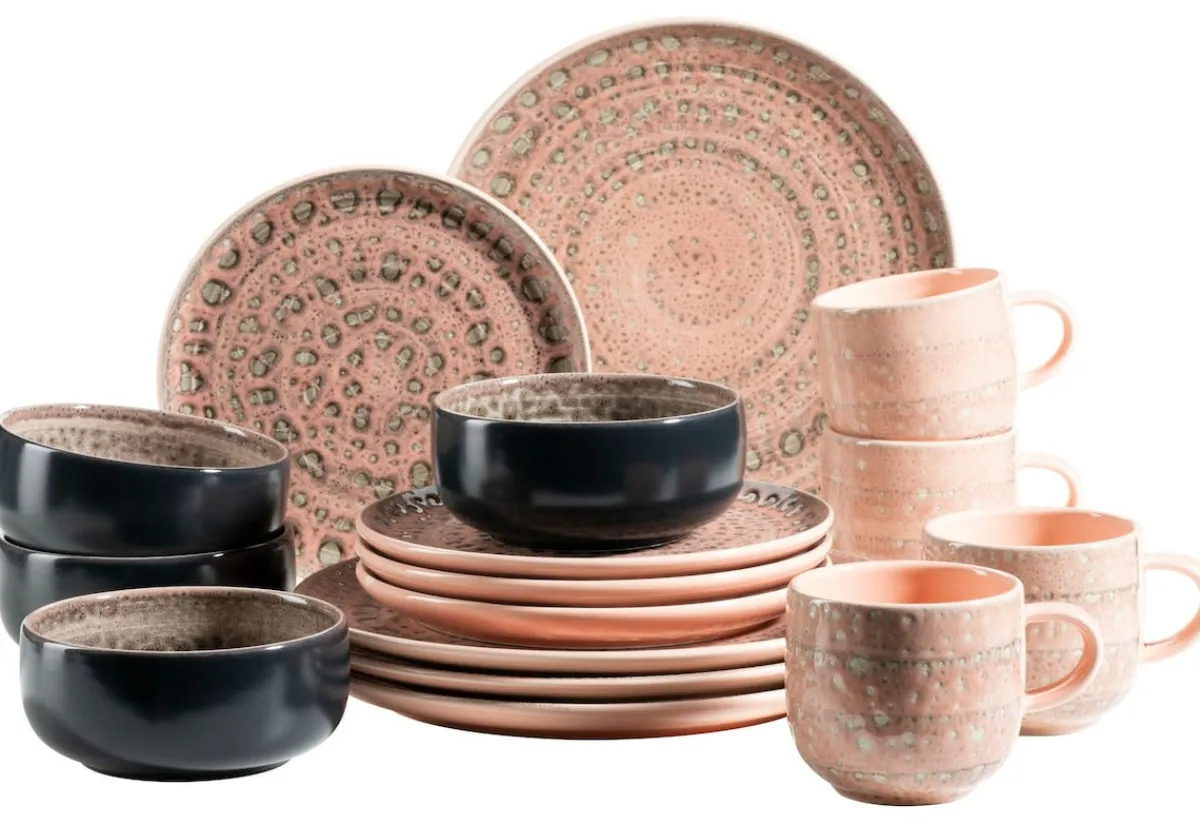 Die moderne Hausfrau Geschirr-Set, Steingut Spicy Market Grün