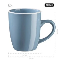 Die moderne Hausfrau Geschirr-Set, Steinzeug Elissa Blau