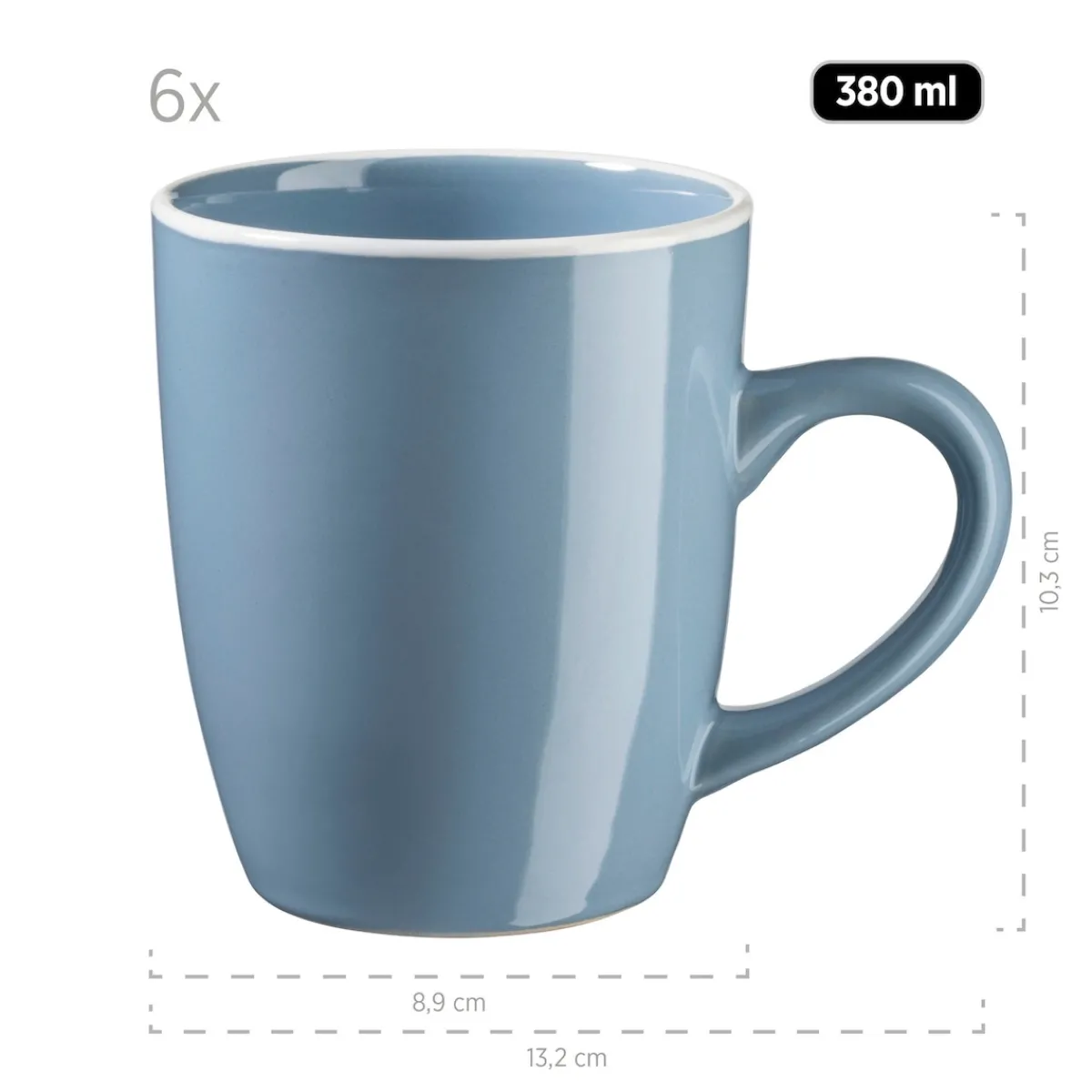 Die moderne Hausfrau Geschirr-Set, Steinzeug Elissa Blau