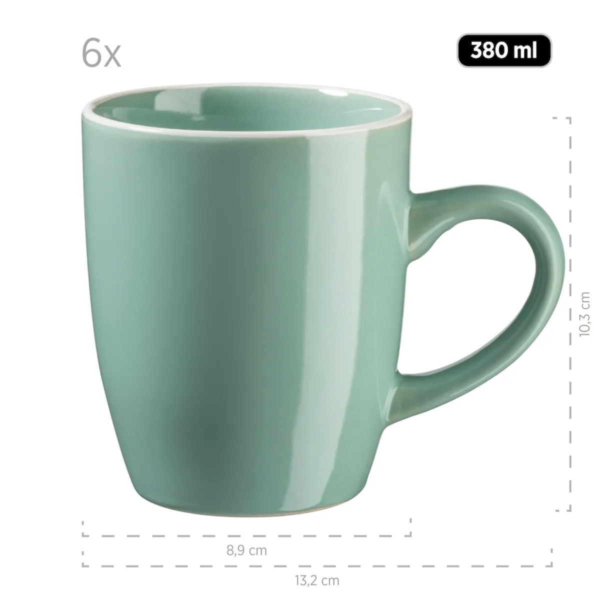 Die moderne Hausfrau Geschirr-Set, Steinzeug Elissa Grün