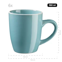 Die moderne Hausfrau Geschirr-Set, Steinzeug Elissa Türkis