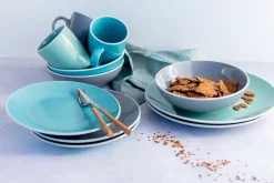 Die moderne Hausfrau Geschirr-Set, Steinzeug Elissa Türkis