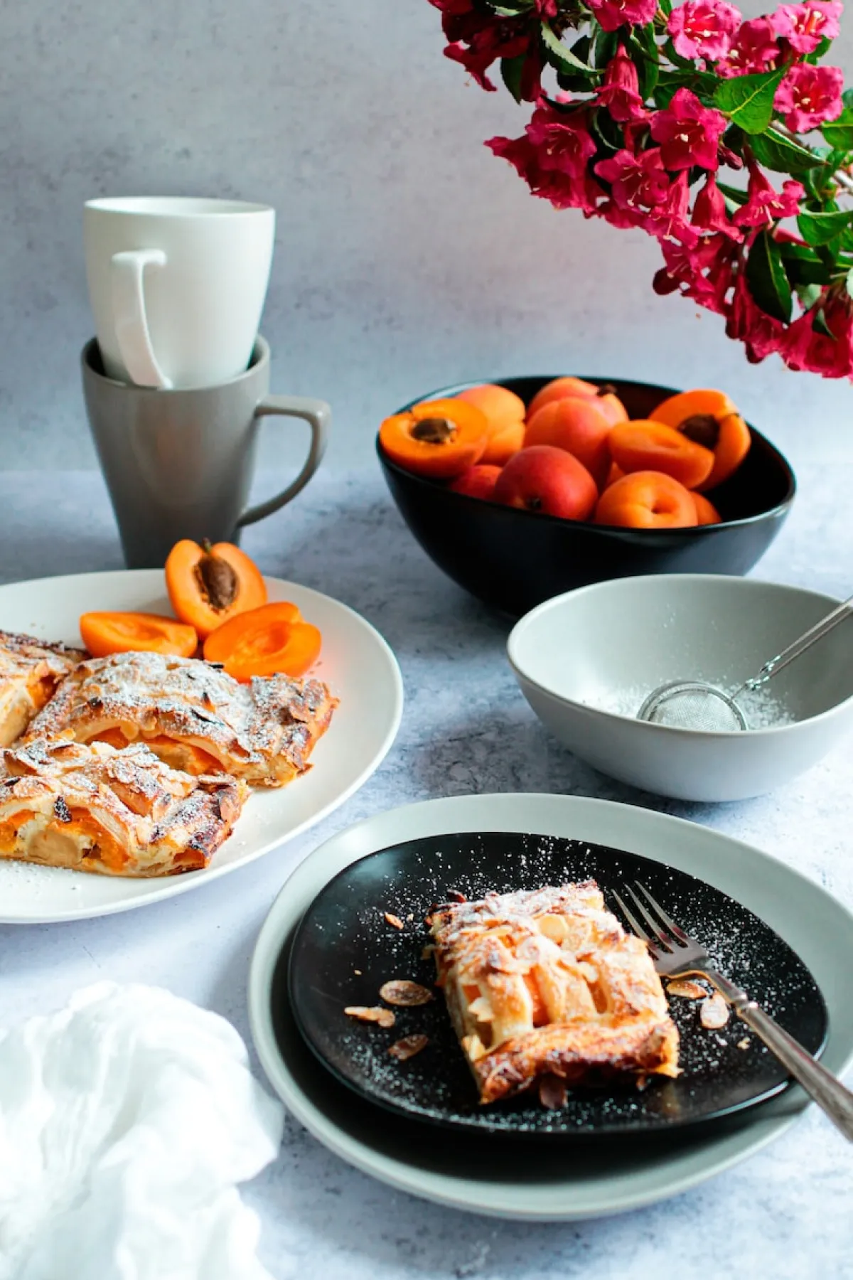 Die moderne Hausfrau Geschirr-Set, Steinzeug Glendale 4 x Speisteller, 4 x Dessertteller, 4 x Kaffeebecher, 4 x Müslischale