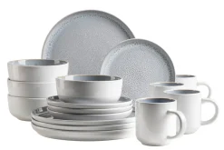Die moderne Hausfrau Geschirrset, Steinzeug Lunaria Grau