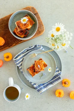 Die moderne Hausfrau Geschirrset, Steinzeug Lunaria Grau