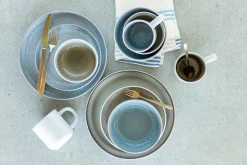 Die moderne Hausfrau Geschirrset, Steinzeug Lunaria Braun