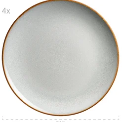 Die moderne Hausfrau Geschirrset, Steinzeug Mabella 4 x Speisteller, 4 x Suppenteller, 4 x Dessertteller, 4 x Müslischüssel, 4 x Kaffeebecher