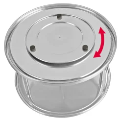 Die moderne Hausfrau Gewürzregal-Schrankrondell "Doppeldecker", Edelstahl, drehbar, stehend