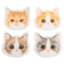 Die moderne Hausfrau Glasuntersetzer „Katzen“, 4 Stück
