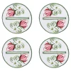 Die moderne Hausfrau Glasuntersetzer „Rose“, 4 Stück