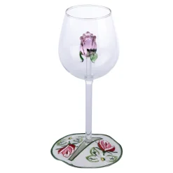 Die moderne Hausfrau Glasuntersetzer „Rose“, 4 Stück