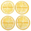 Die moderne Hausfrau Glasuntersetzer „Zitrone“, 4 Stück