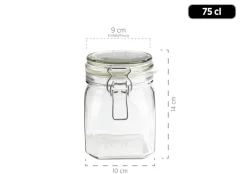 Die moderne Hausfrau Gothika Vorratsglas-Set mit Deckel, Glas 7 x Einmachglas