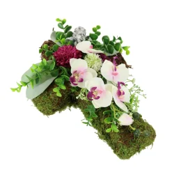 Die moderne Hausfrau Grabgesteck "Mooskreuz mit Orchideen"