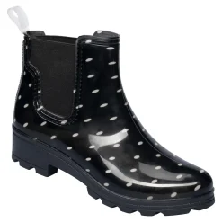 Damen Die moderne Hausfrau Gummistiefelette „Punkte“ 2 in 1