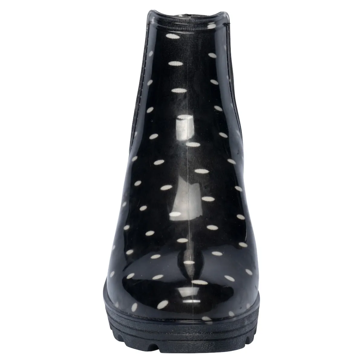 Damen Die moderne Hausfrau Gummistiefelette „Punkte“ 2 in 1