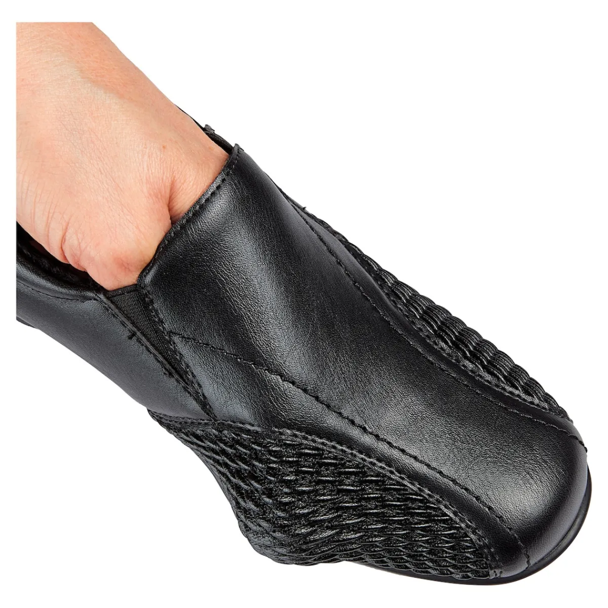 Damen Die moderne Hausfrau Hallux-Wärmehalbschuh schwarz