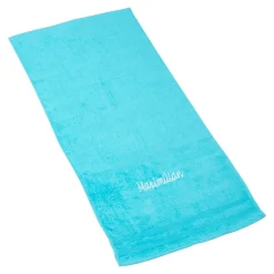 Die moderne Hausfrau Handtuch personalisiert mit Namen, 50x100 cm, 100% Baumwolle türkis