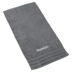 Die moderne Hausfrau Handtuch personalisiert mit Namen, 50x100 cm, 100% Baumwolle anthrazit