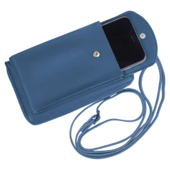 Damen Die moderne Hausfrau Handy-Umhängetasche blau