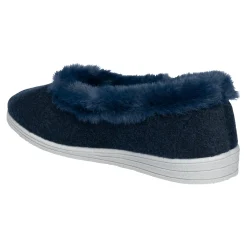 Damen Die moderne Hausfrau Hausschuh "Elegant" marine