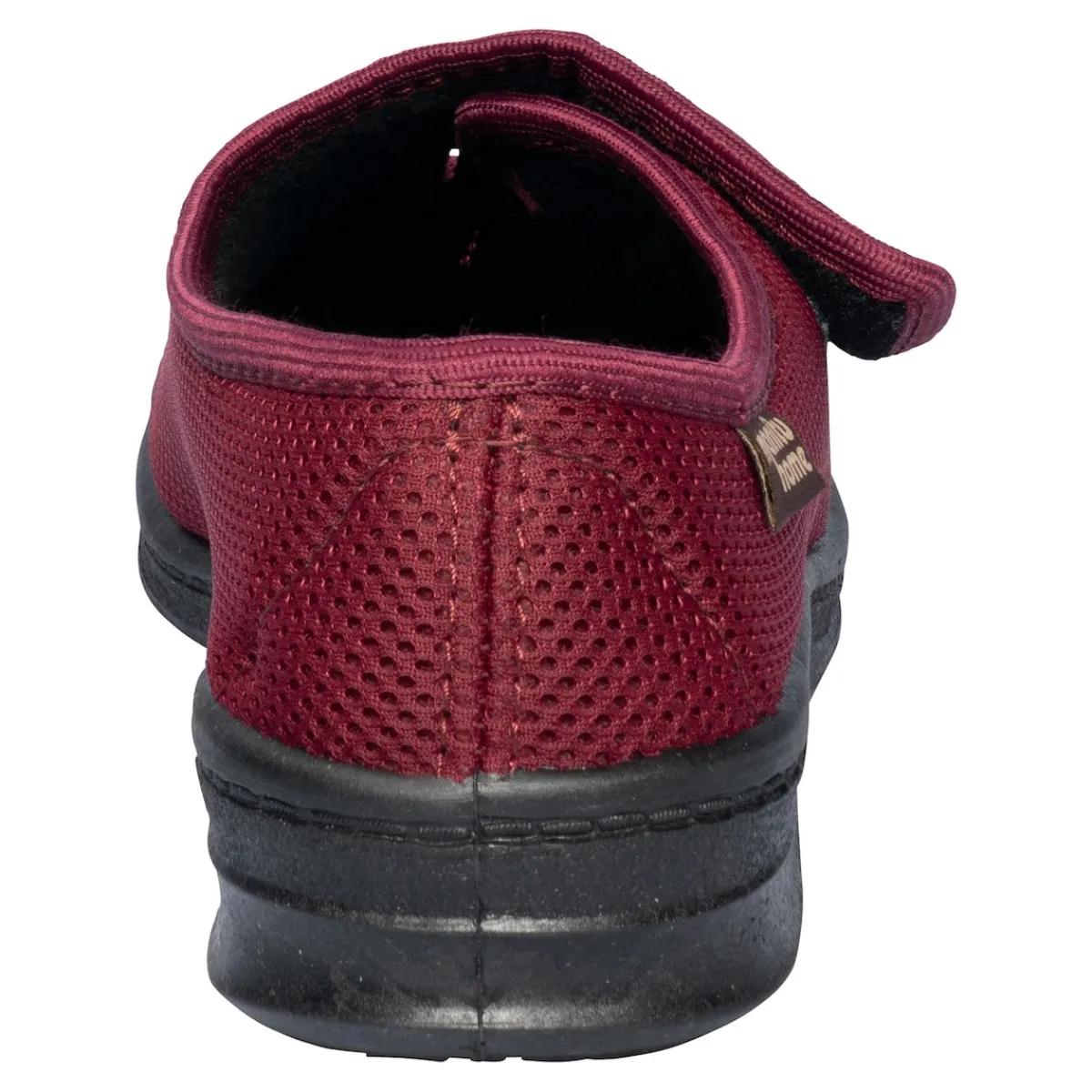 Damen Die moderne Hausfrau Hausschuh mit Klettverschluss "Komfort" rot