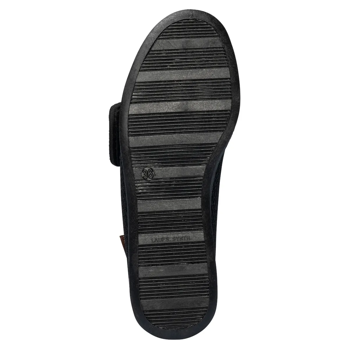 Damen Die moderne Hausfrau Hausschuh mit Klettverschluss "Komfort" schwarz