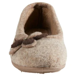 Damen Die moderne Hausfrau ﻿Hausschuh-Ballerina „Bärbel“ taupe