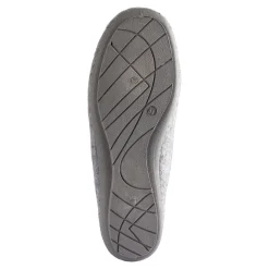 Damen Die moderne Hausfrau Hausschuh-Ballerina „Bärbel“ grau