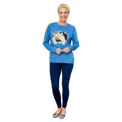 Damen Die moderne Hausfrau Hausschuh-Ballerina „Bärbel“ grau