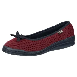 Damen Die moderne Hausfrau Hausschuh-Ballerina rot