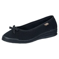 Damen Die moderne Hausfrau Hausschuh-Ballerina schwarz